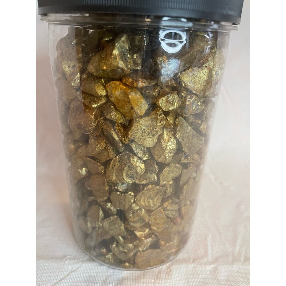 NWT Bella Lux Gold Decorative Rocks Vase Filler